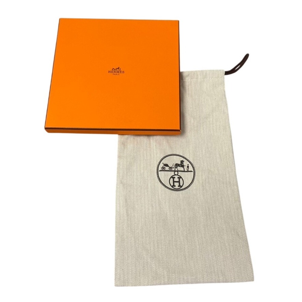 Hermes Scarf Box and Dust Bag Orange Logo Storage Set Empty 9.5x9.5x1